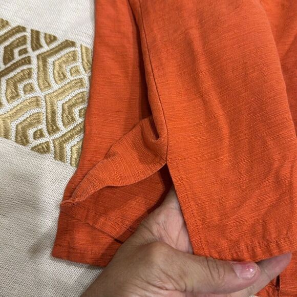 (A5) SILKLAND 3/4 sleeve beaded shantung silk evening jacket size M - Picture 16 of 16